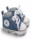 First Walker Canvas shoes crib Baby High Top Ankle shoes Boy Blue